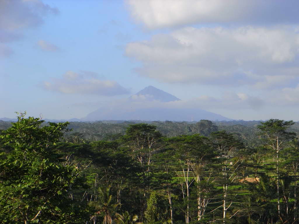 Vista sul vulcano Gunung Agung