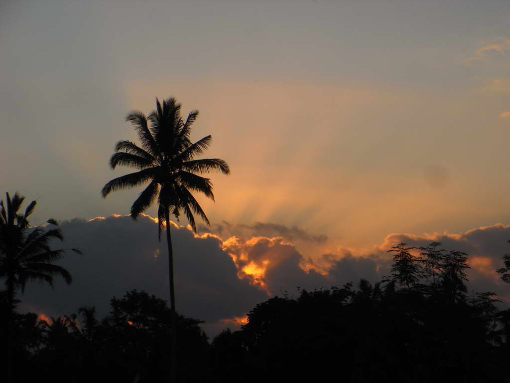 Tramonto vicino Ubud