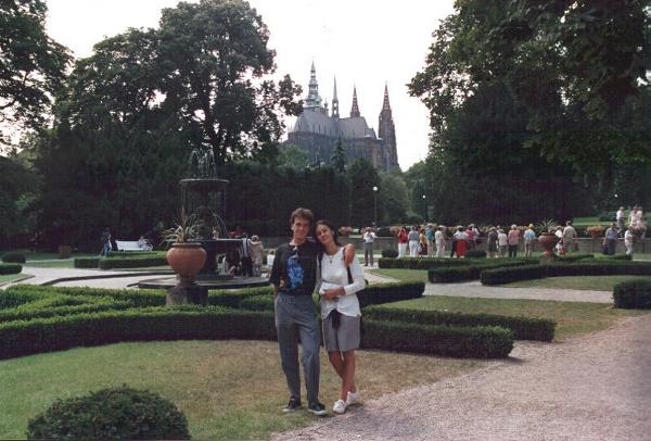 Belvedere, sullo sfondo il castello di Praga