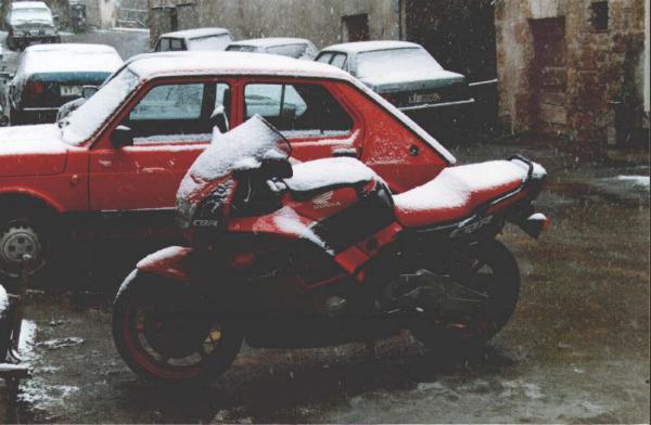 Neve a Onano (VT), vicino al lago di Bolsena, Pasqua 1997
