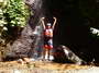 Cascata lungo il rafting a Bali